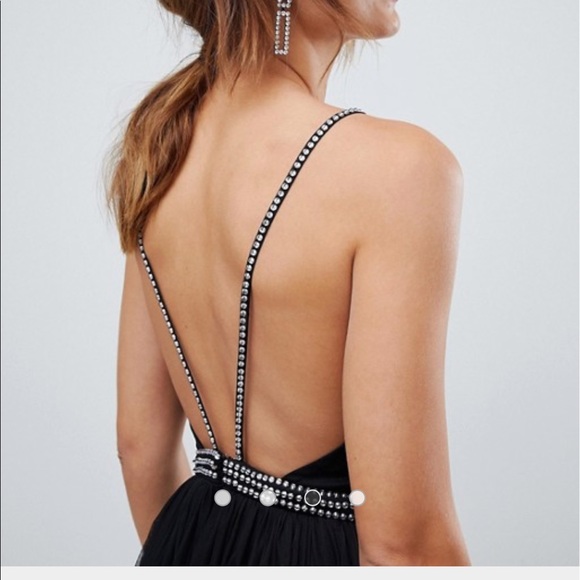 ✨ NWT ASOS Tulle Rhinestone Dress - Picture 4 of 8